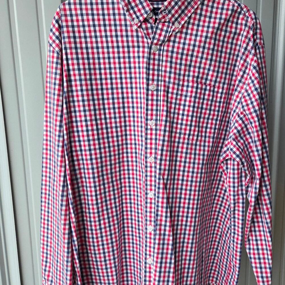 Croft & Barrow Easy Care oxford long sleeve button-front shirt mens size XL